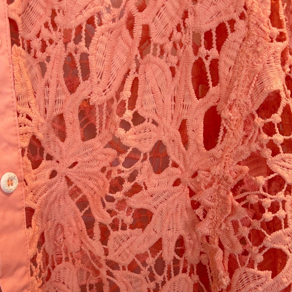 POL Peach Lace Blouse - Picture 3 of 5